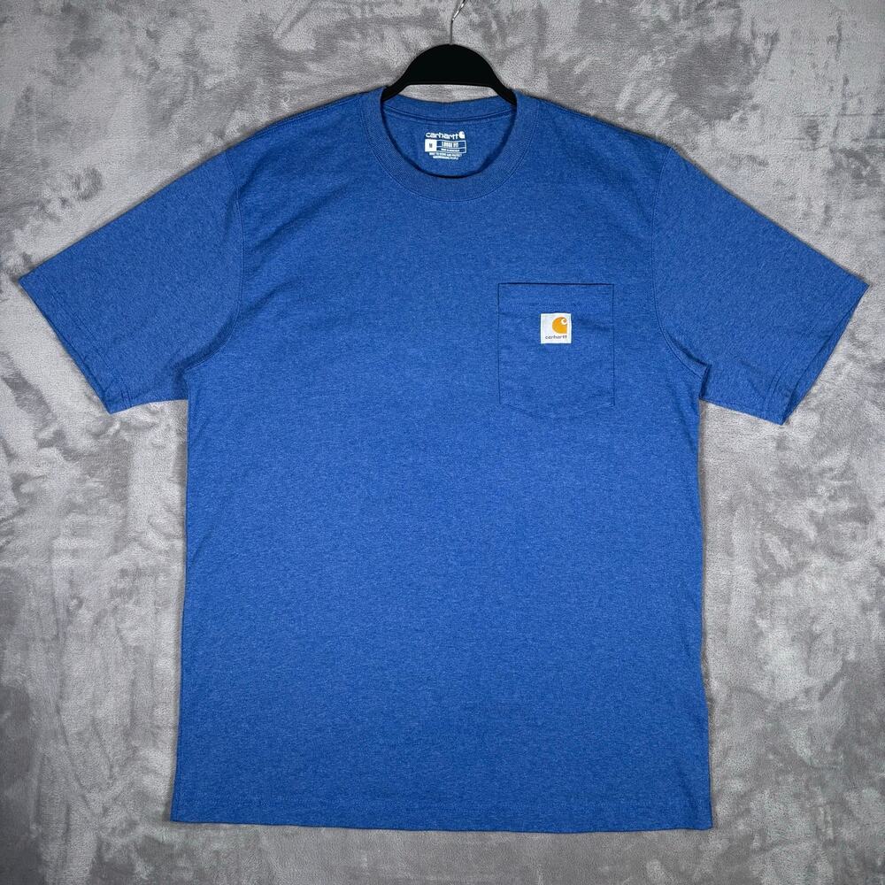 Carhartt Loose Fit Pocket T-Shirt Blue Men’s Size Medium K87 Workwear Tee